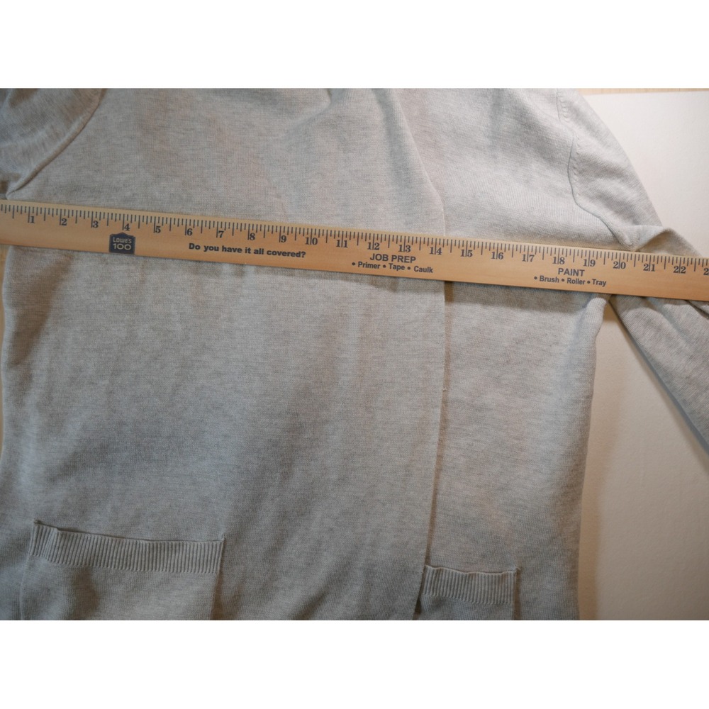 Cyrus Womens Gray Heather Open Front Shawl Collar Cardigan Sweater Size M - Picture 8 of 11